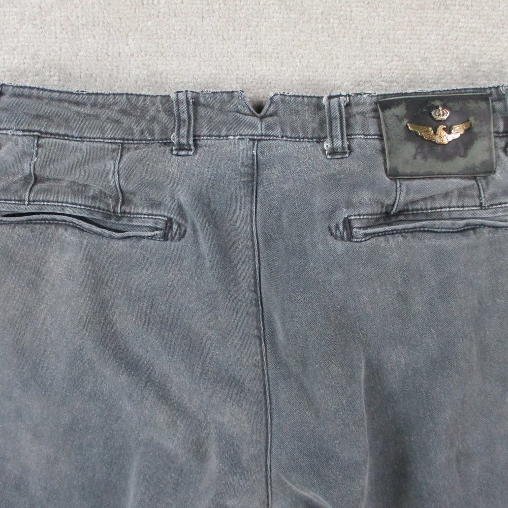 Armani Jeans Womens 32 Gray Denim Chino Slit Pockets Giorgi Comfort Fabric - Picture 4 of 16